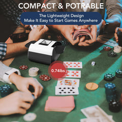 Richwon automatic card shuffler shows a clear charging indicator