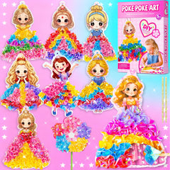 RIEYON Poke Poke Art Kit contents laid out for creative play and color matching.