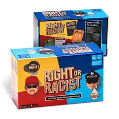 Right Or Racist card game debate cards for lively conversations at parties.