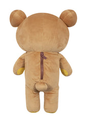 Rilakkuma San-X plush large fabric detail close-up emphasizing premium quality.