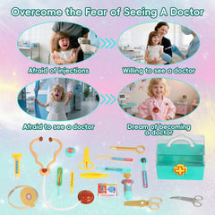 RILUKICH doctor kit scissors and tweezers promote safe hands-on care play
