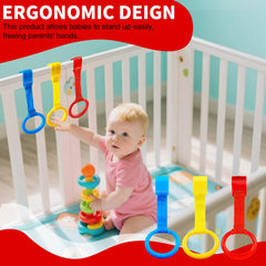 Rindion playpen installation rings attach quickly without tools on compatible rails.
