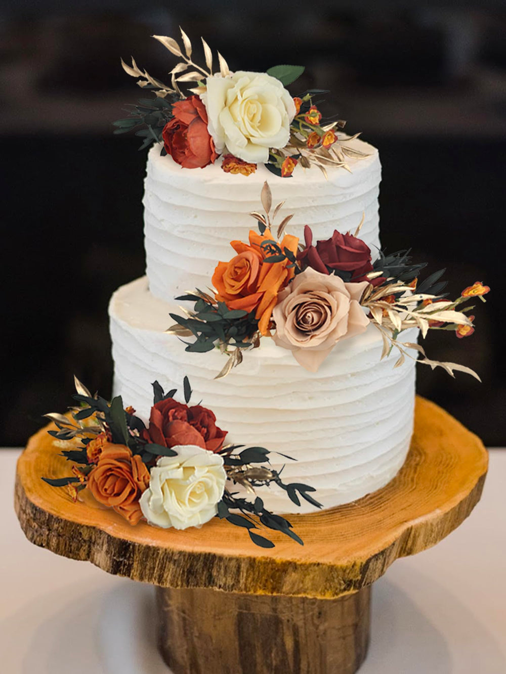 Rinlong artificial cake flowers in assorted toppers add instant elegance to any cake