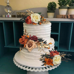 Rinlong bridal shower cake topper blooms add delicate texture and color