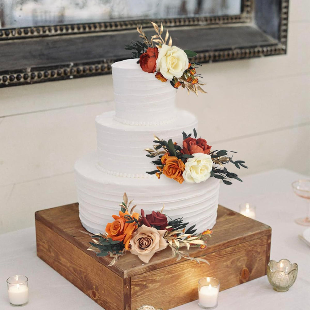 Rinlong fall themed cake decor flowers evoke autumn warmth and seasonal charm