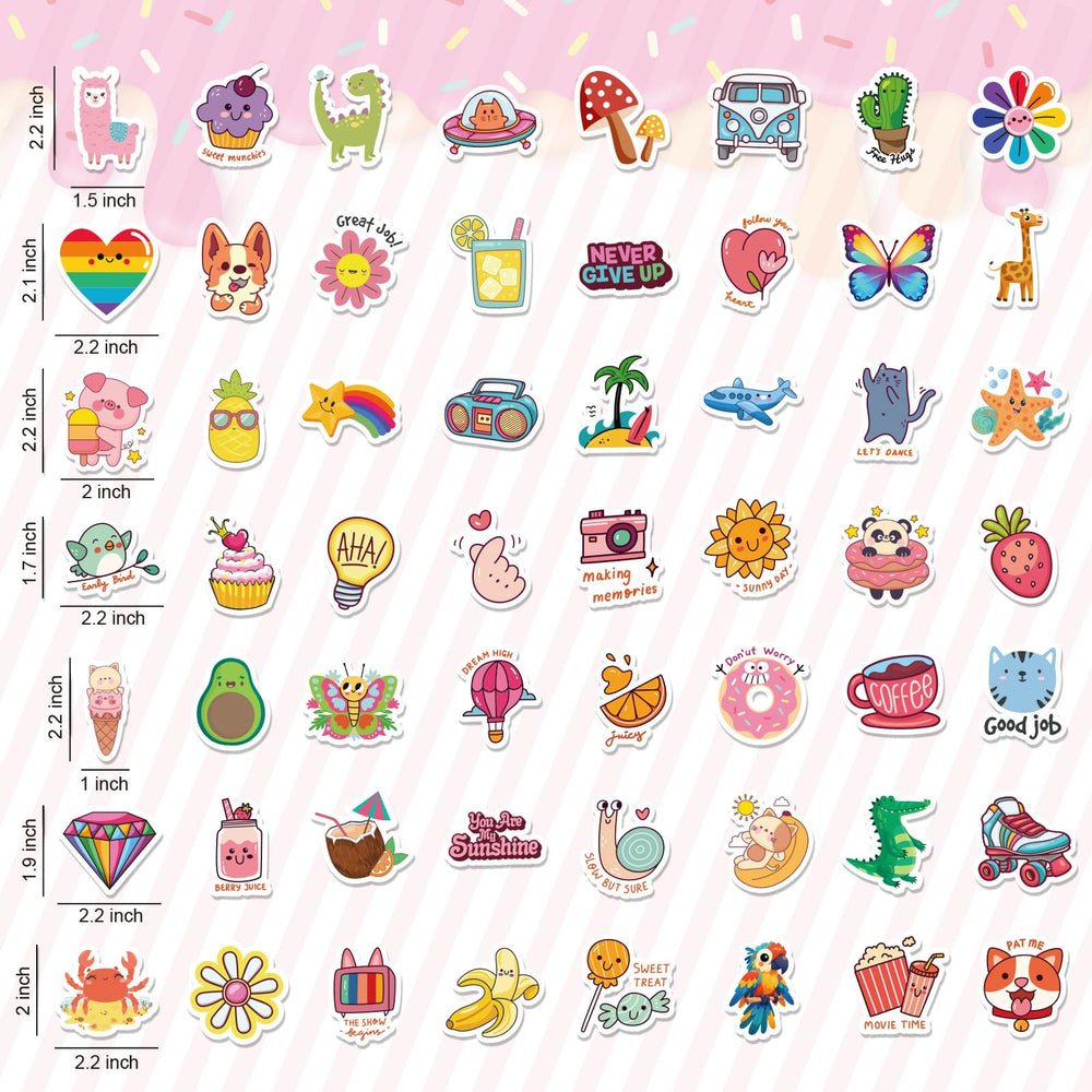 RINOLY kawaii vinyl stickers with variety patterns for creative decorating.
