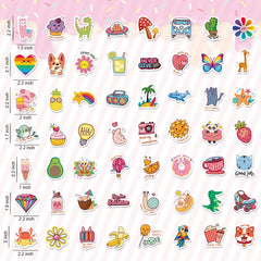 RINOLY kawaii vinyl stickers with variety patterns for creative decorating.