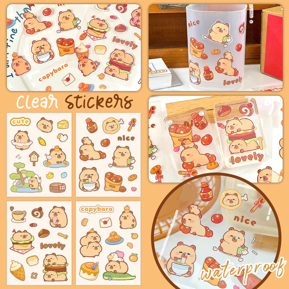 Rinziigo capybara sticker sheets brighten party loot and décor.
