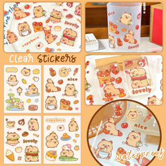 Rinziigo Capybara sticker sheets ready for quick decorations and kids' projects.