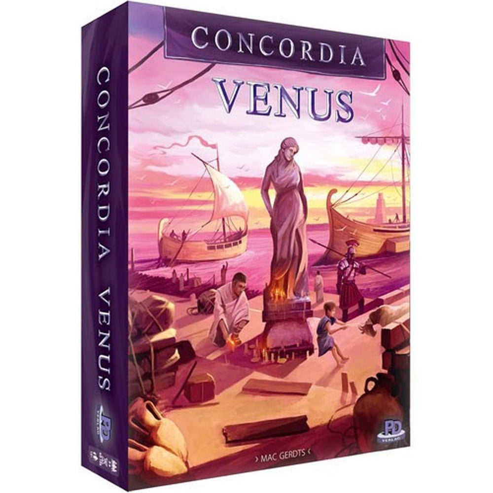 Rio Grande Games Concordia Venus Expansion front cover with new maps and options