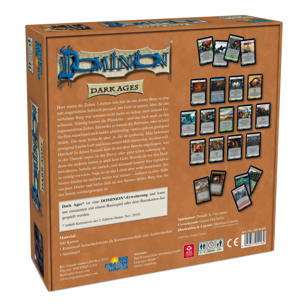 Rio Grande Games Dominion Dark Ages ruins cards illustrate new interaction dynamics