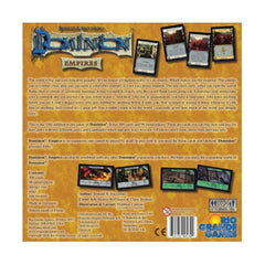 Rio Grande Games Dominion Empires Game components displayed for engaging multiplayer setup.
