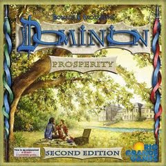 Rio Grande Games Dominion Prosperity 2nd Edition card layout highlights new kingdom cards.