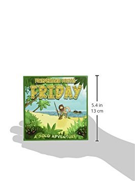 Rio Grande Games Friday island theme art evokes pirate adventure for immersive solo gaming.