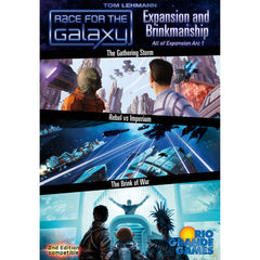 Rio Grande Games Race for the Galaxy The Brink of War components illustrating strategy
