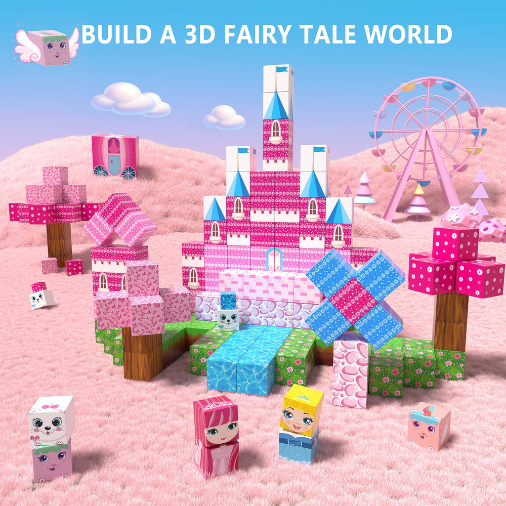 Riomuru bright-pattern blocks support colorful stacking adventures and creativity.