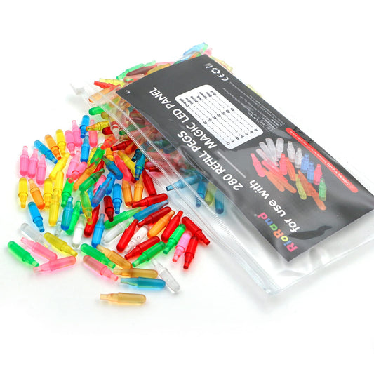 RioRand refill pegs for magic LED panel, 280 pieces for glowing art
