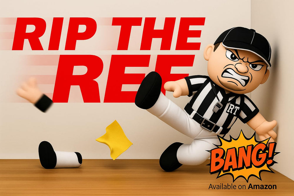 Rip The Ref compact novelty that travels well to tailgates and hangouts.
