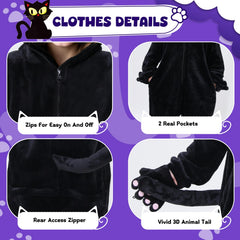 RISFUNIA Cat Costume embroidered patterns enrich the design.