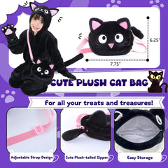 RISFUNIA Cat Costume pink paw gloves add charming detail.