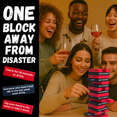 Risk It or Drink It group laughs during a chaotic turn