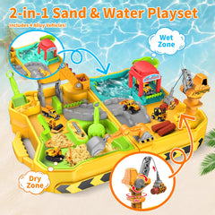 RISUNTOY alloy trucks provide durable construction site play for toddlers.