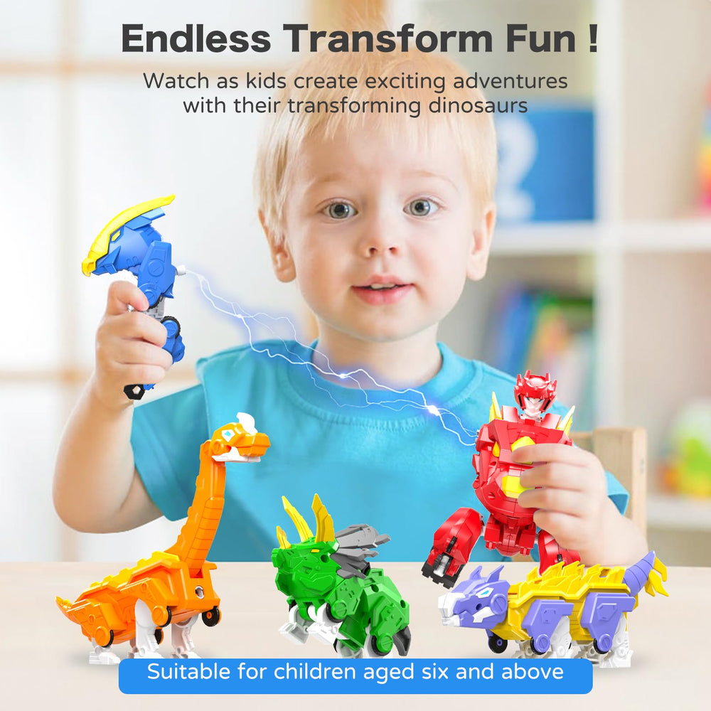 RISUNTOY screen-free playtime with dinosaur robots