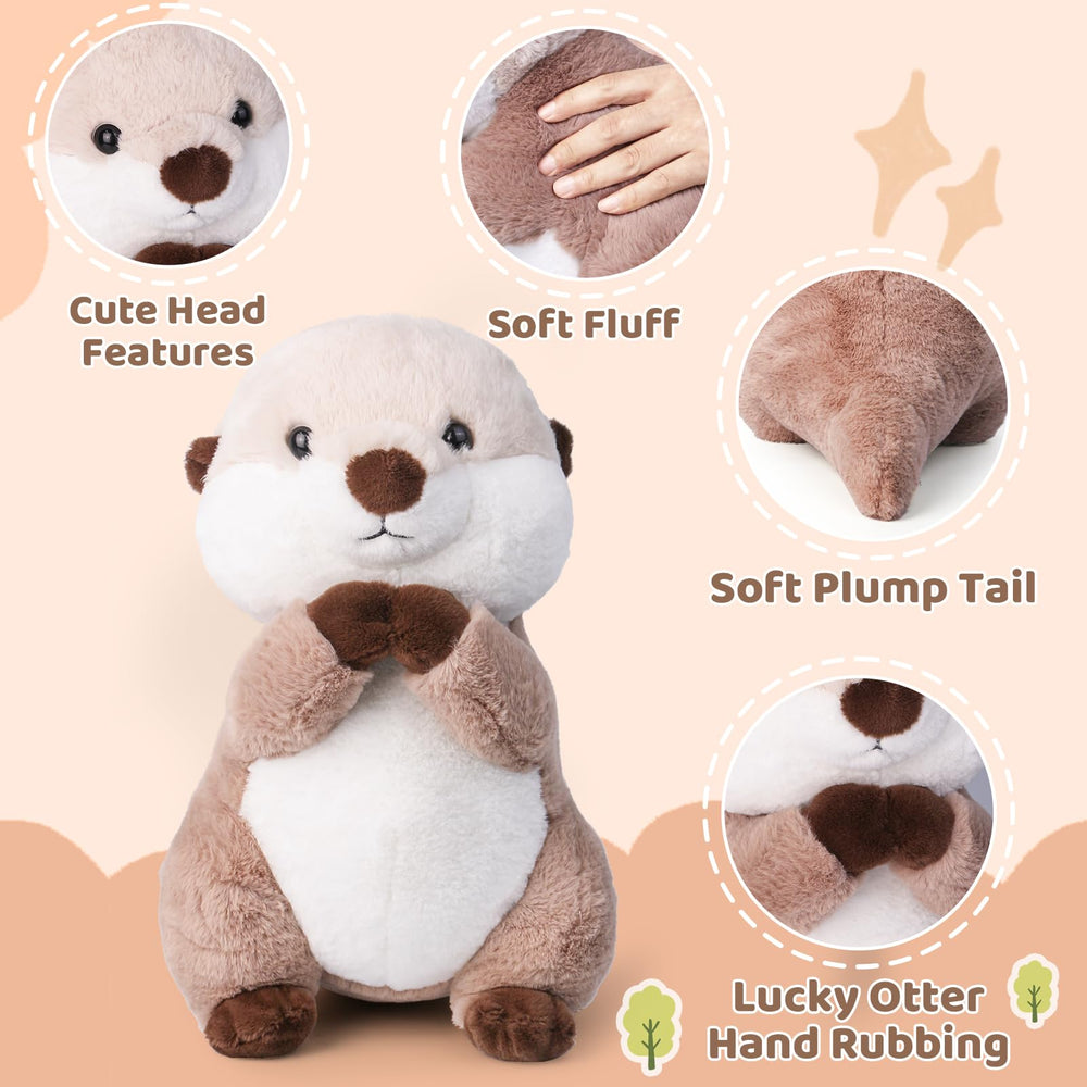 Riuhot otter plush as decor on couch adding playful energy to living spaces
