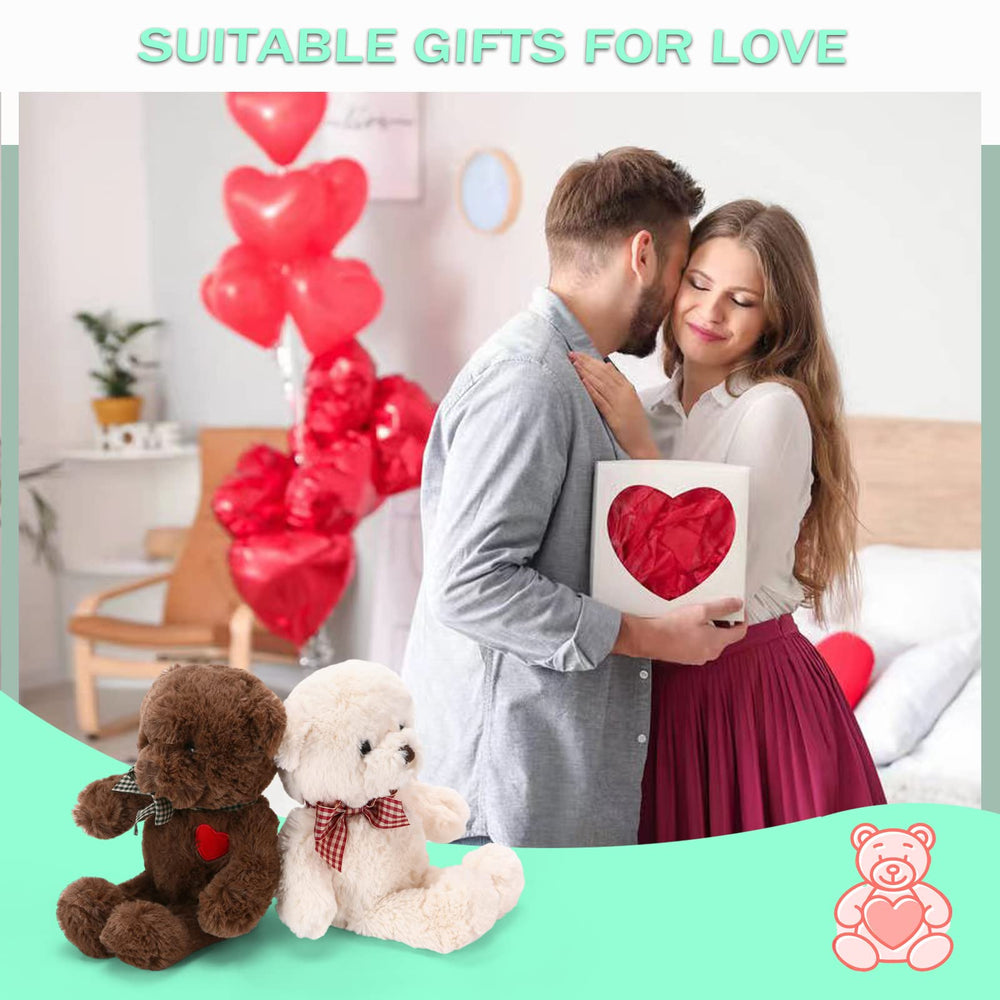 Red bow and heart details add cute charm.