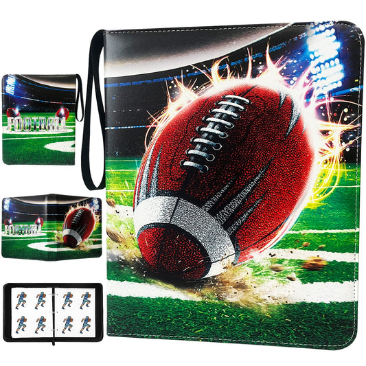 Rmannke 400-pockets football cards binder front view showing durable exterior