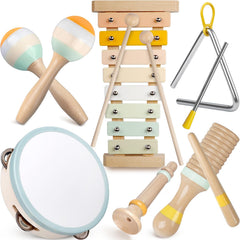 Rmischolar baby musical instruments: 8-tone xylophone with mallets encourages early rhythm exploration.