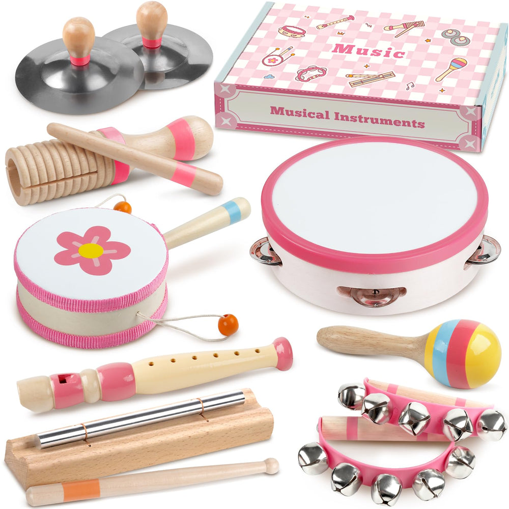 Rmischolar tambourine set for toddler rhythm exploration and coordination.