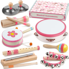 Rmischolar tambourine set for toddler rhythm exploration and coordination.