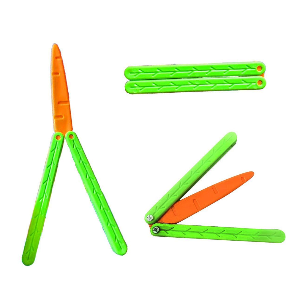 RMISODO carrot butterfly knife green detail vibrant 3D texture