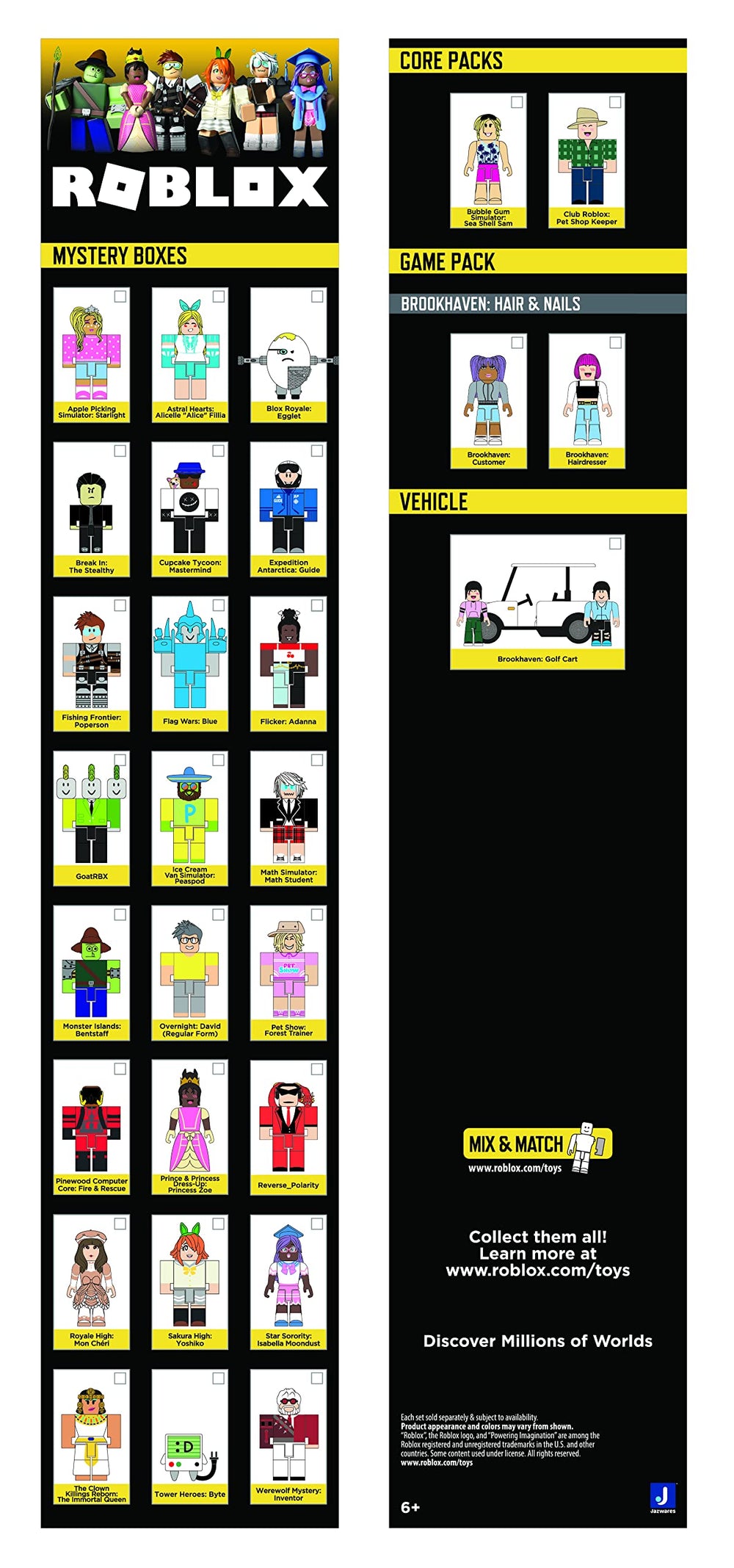 Roblox Celebrity Series 9 six-pack, ideal gift for Roblox fans