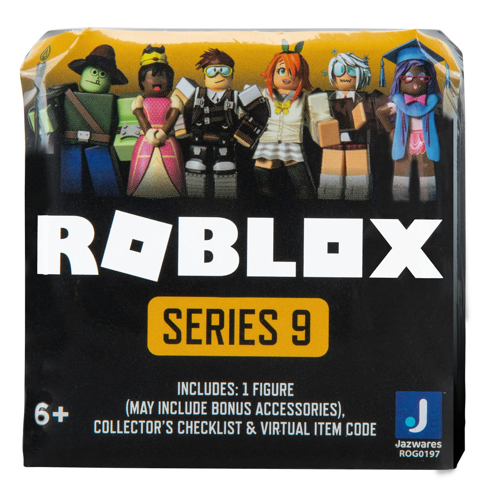 Roblox Celebrity Series 9 packaging art with premium branding