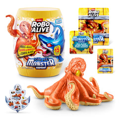 Robo Alive Deep Sea Monster Surprise unboxing barrel reveals surprises for underwater exploration