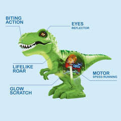 Robo Alive T-Rex glow-in-the-dark scar adds dramatic nighttime play.