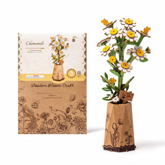ROBOTIME Chamomile 3D flower puzzle for a tactile, stylish home decor piece.