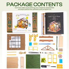 ROBOTIME decorative dollhouse display suitable for homes, offices, and cozy workspaces.