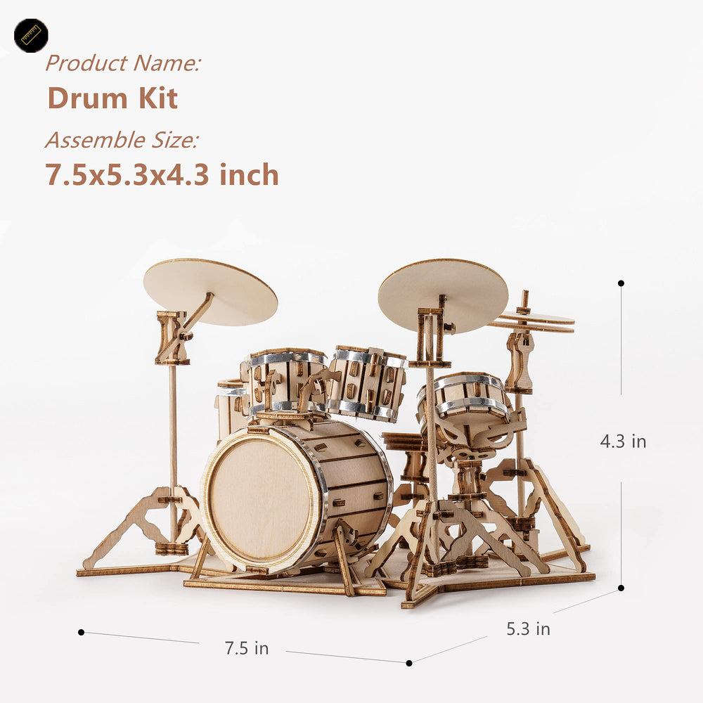 Robotime drum kit painting ideas inspire customization after assembly