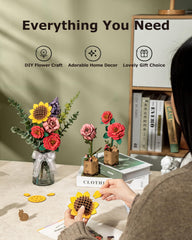 ROBOTIME Forever Flowers Illustrated Assembly Guide for step-by-step building