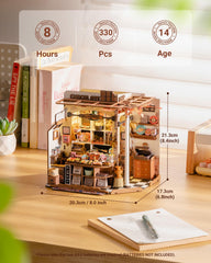 ROBOTIME Henry's Chocolate shelves organize tiny treats in a charming display