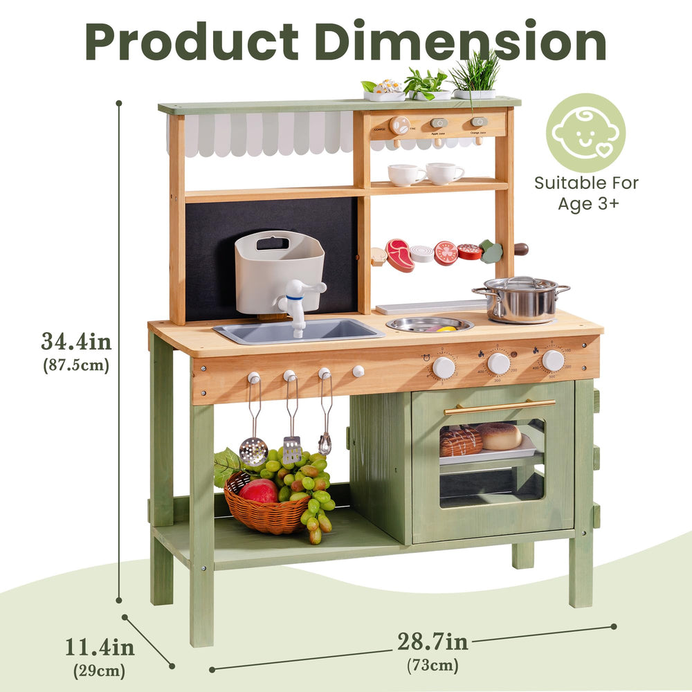 Robotime mud kitchen BBQ grill ready for imaginative play