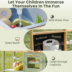 Robotime mud kitchen market stall promotes sharing and storytelling