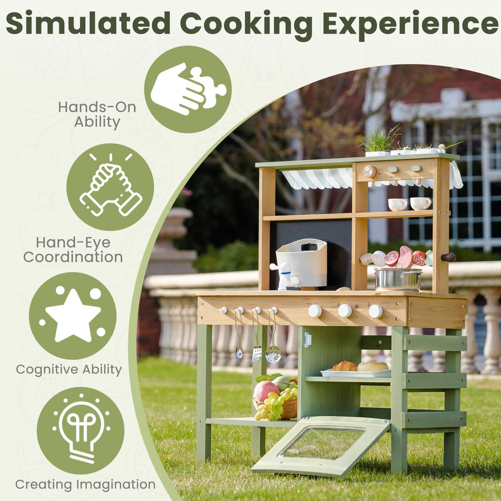 Robotime mud kitchen water sink enables washing and splashes