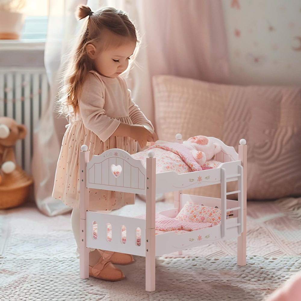 ROBOTIME natural wood doll furniture conveys warm, timeless aesthetics for tiny rooms