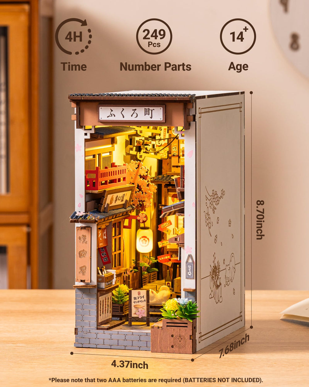ROBOTIME Sakura Wine Alley diorama inspires small-space storytelling and decor display.