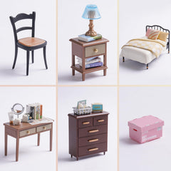 Robotime Sweet Dream Bedroom assembly guide emphasizing glue-free setup.