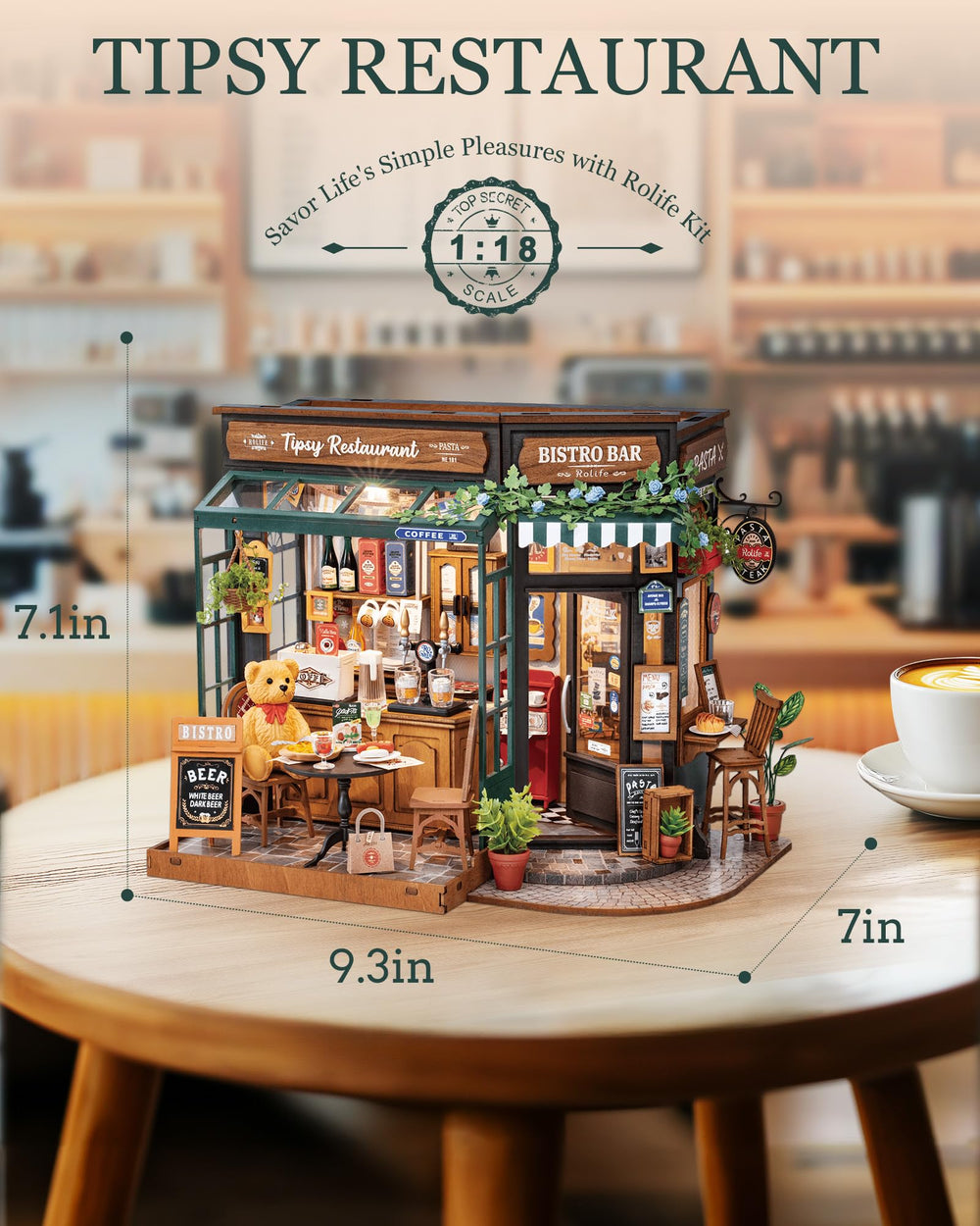 ROBOTIME Tipsy Restaurant gift packaging idea for holidays or birthdays